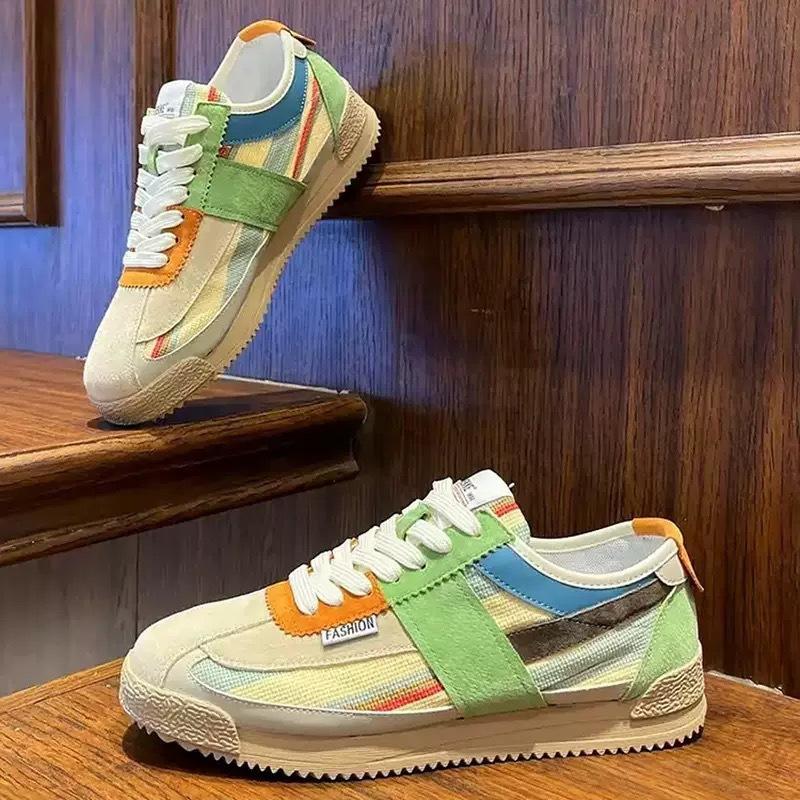 Мужская обувь 2025 весна и лето новая дышащая повседневная моральная тренировка обувь Форреста Гампа корейская версия универсальная цветовая схема высокой ценности пара бо