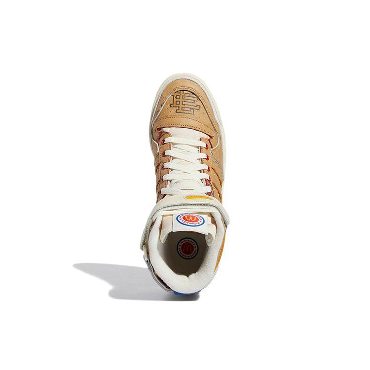 Eric Emanuel x adidas Forum 84 High McDonalds All-American - Бумажный Пакет Унисекс Кроссовки Коричневый Бело-Коричневый Цвет Поставщика GW9711