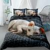 Пододеяльник с изображением кошки сфинкса King Queen Lovely Pet Kitty, комплект постельного белья для детей, подростков, взрослых, животных, серый, 2/3 шт., полиэстер, пододеяльник