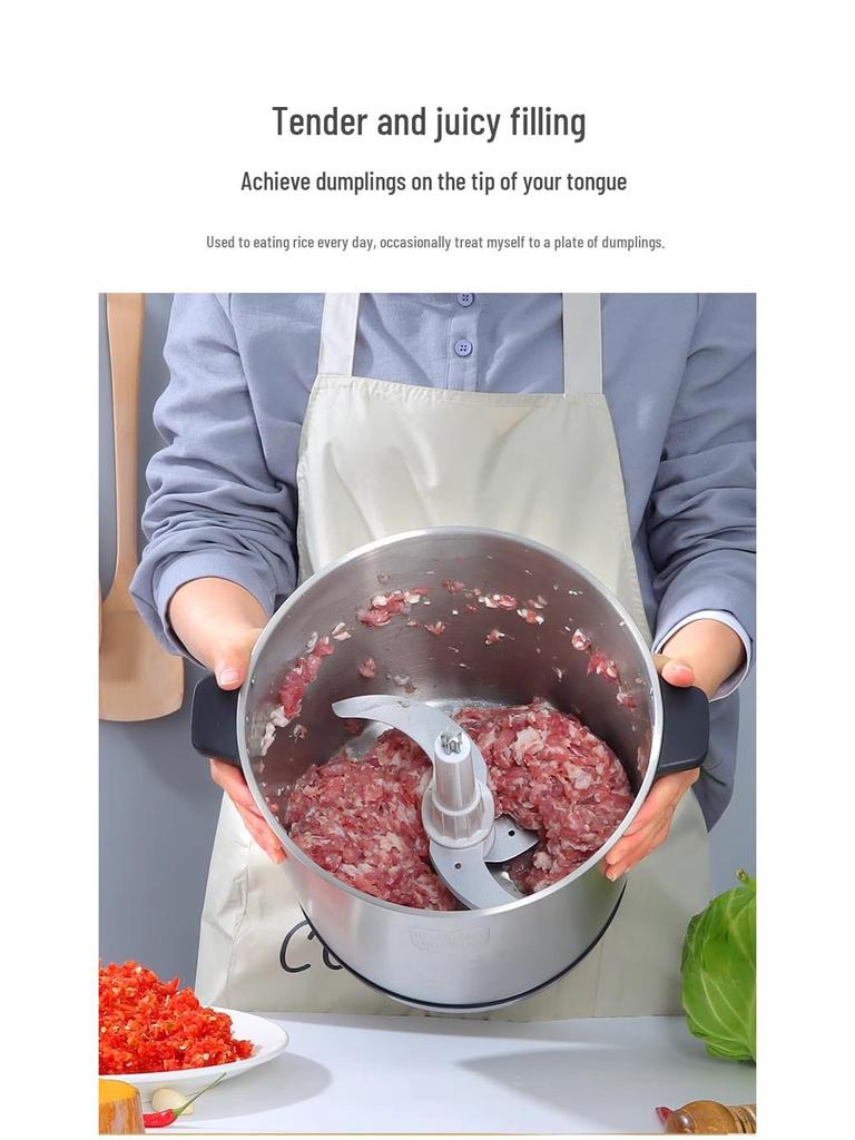 Мощная электрическая мясорубка и измельчитель овощей 1800 Вт с большой вместимостью