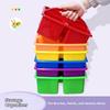 6Pcs/Set with Handles Plastic Storage Organizer 3 Compartments Divided Basket Bin  Pen