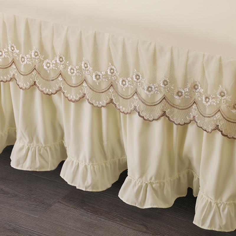 3 шт. кружевная юбка-кровать с рюшами, кружевная юбка, стильное покрывало в стиле принцессы, противоскользящее покрытие для двуспальной кровати 1,8 м с защитным ремешком