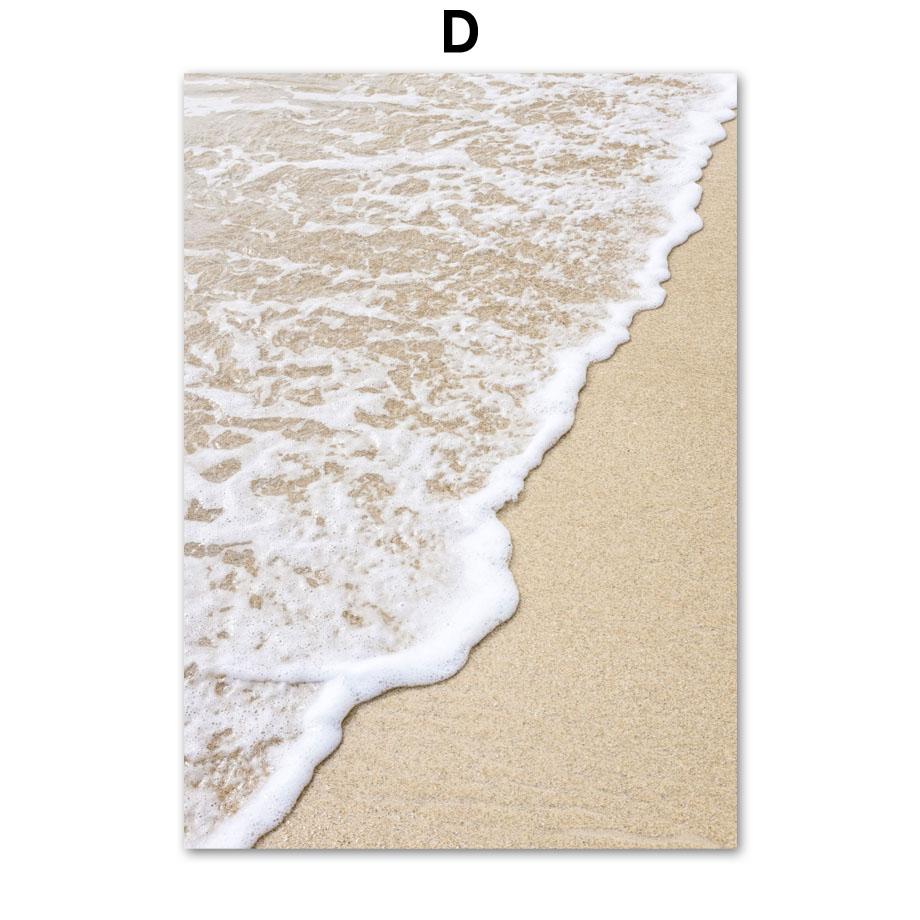 Lake House Reflection Beach Palm Leaves Tail Grass Wall Art Print Canvas Painting Nordic Poster Decor Pictures For Living Room