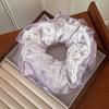 Embroideried Lace Scrunchies Double Layer Oversized Hair Ropes Luxury Women Hair Scrunchies  Daily