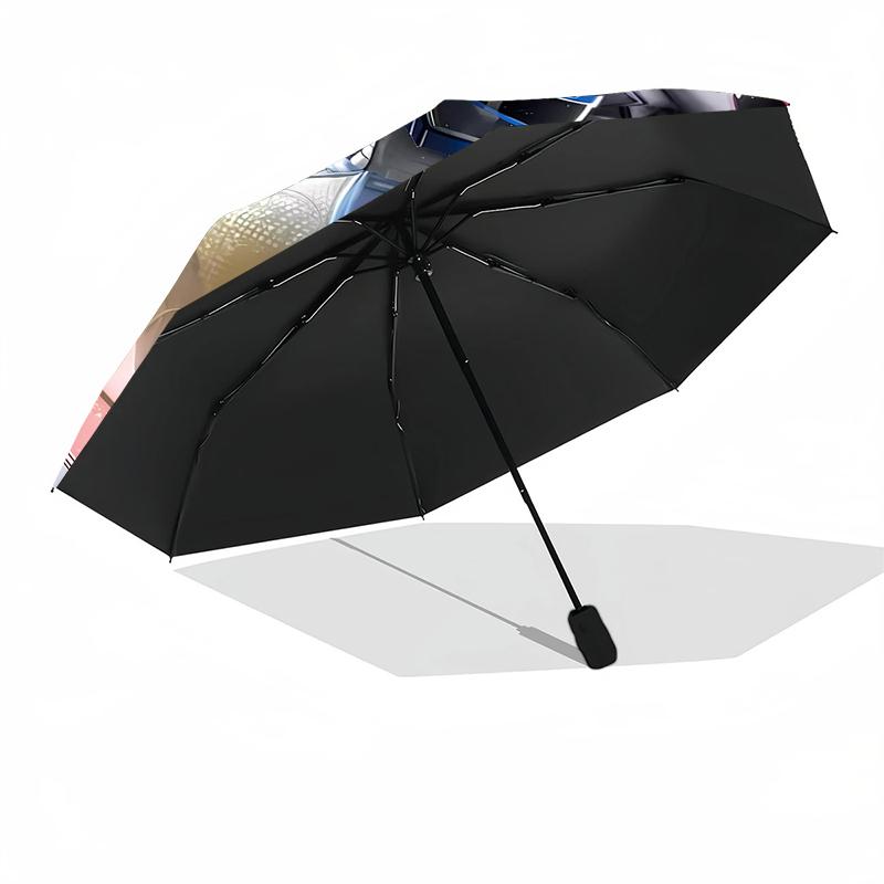 Personalized Name Mighty Morphin Power Rangers Print Umbrella - Automatic Open/Close, Eight-Rib Durable Frame, Automatic Folding Umbrella