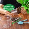 5 шт. Прозрачный пластиковый цветочный горшок Дренажное отверстие Горшок Садоводство Рост корней Видимость Для всех растений Защита от повреждения водой