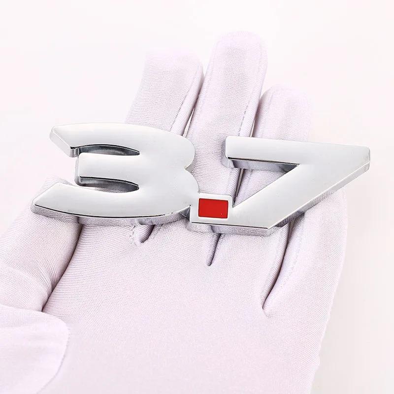 3D Metal 3.7 Logo Car Sticker Badge Auto Emblem Trunk Decals For 3.7 Infiniti Q50 Q50S Q50L G37 Q30 QX60 Q70 G25 QX70 FX35 FX37 rrw35