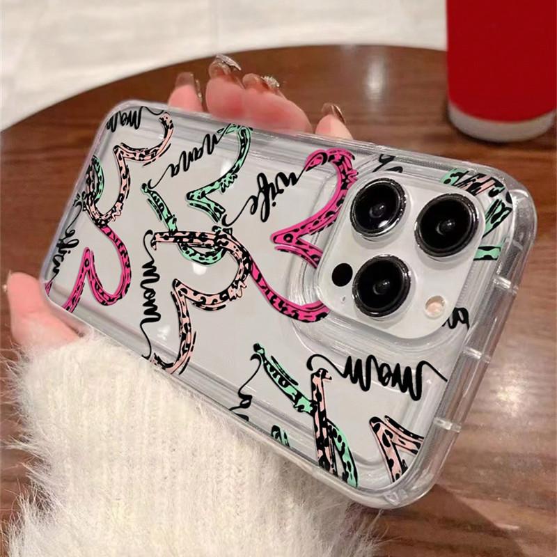 Floral & Heart Pattern Clear Case for Redmi Note 13 Pro Plus 12 12S 11 11S 10 10S 9 Pro 12C 13C Soft TPU Anti-Fall Cover