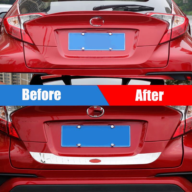 Для Toyota CHR IZOA 2018-накладка задней двери, накладка двери багажника, накладка заднего номерного знака, задняя коробка