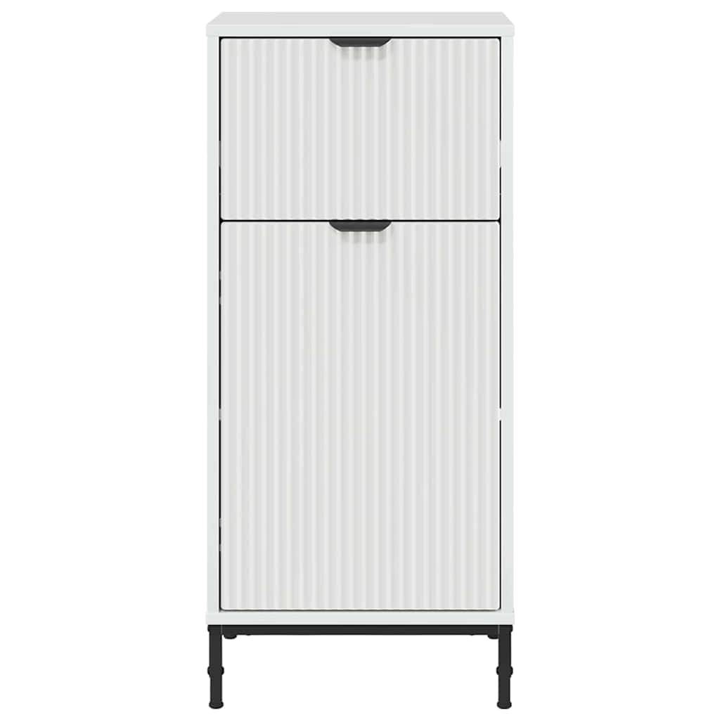 Bathroom Cabinet White 39.5 x 36 x 88 cm Engineered Wood & Metal