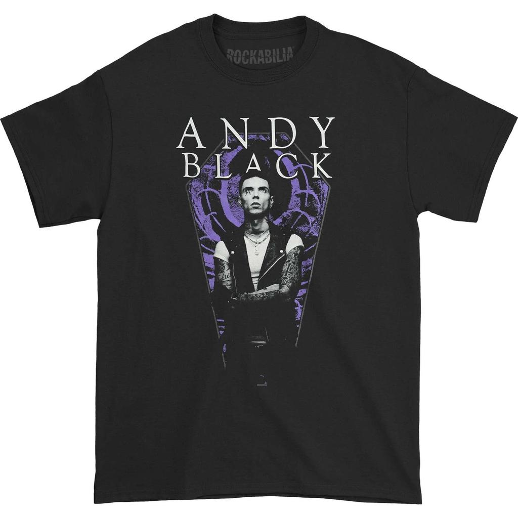Мужская футболка Andy Black Purple Coffin Tee Маленькая Черная