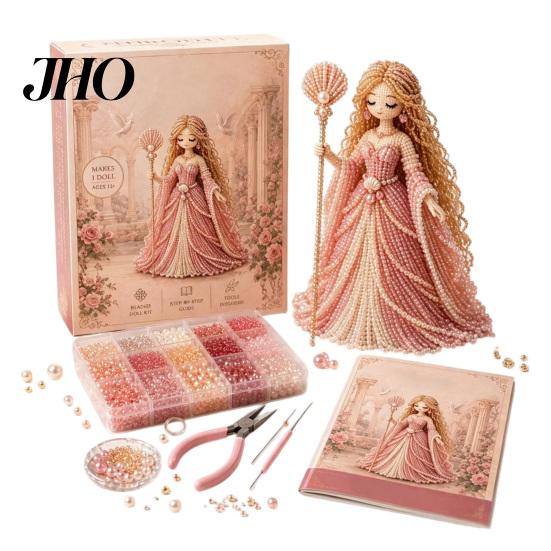 Tiny 3D Beaded Goddess Craft Set Divine Kit, DIY Bead Kit Art Project with Colorful Beads for Adults Teens Women Handmade Gift Beginner Beading