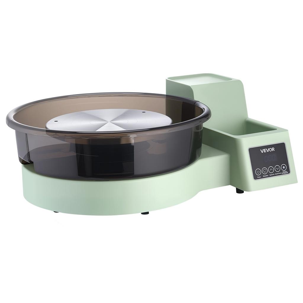 Pottery Wheel for Adults, 36 and 28 cm Turntables, 450W Electric Table Top Pottery Wheel with Foot Pedal, 30-300 RPM Adjustable Speed, Detachable