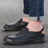 FashionLeather Men Loafers Outdoor Fashion Soft Casual Shoes For Men Handmade Sewing Slip On Male Moccasins Men Tenis Masculinos
