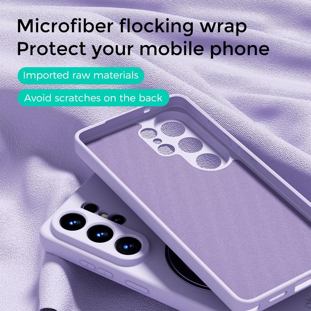Магнитный чехол для телефона Samsung Galaxy S26 Ultra&Pro S26Edge A57 A37 A36 5G Защита объектива камеры Подставка Жидкий силиконовый чехол