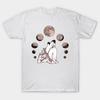 T Shirt Women White Wolf Howling At Phases Of The Moon Harajuku Print Kawaii Tshirt Summer Short Sleeve Female T-Shirt Top Tee