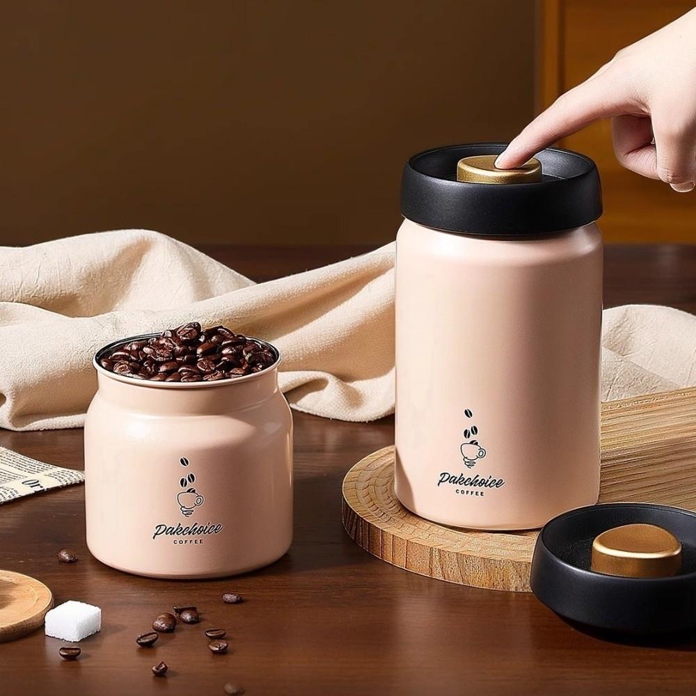 Thickened Vacuum Coffee Container Stainless Steel Tea Spice Container Coffee Bean Storage Home