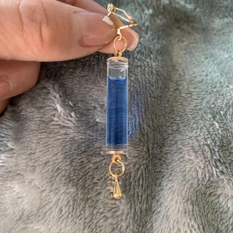 Модная игра Genshin Impact The Dottore Doctor Ear Clip Blue Drop Earrings для женщин и мужчин Earclip Jewelry