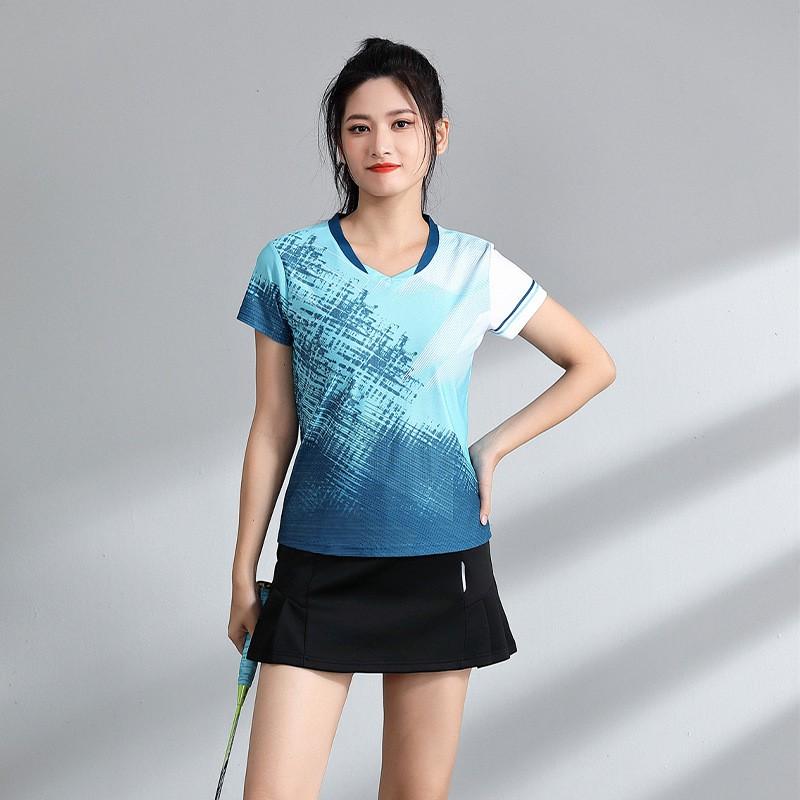 Quick-Dry Breathable Badminton Sport Set Unisex Short Sleeve Top Shorts Tennis Pickleball Running Gym