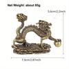 Chinese Beast Dragon Statue Bronze Figurine Ornaments Antique Copper Mythical Animal Miniature Home Decoration Crafts Collection