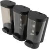 300ml Container Shampoo Conditioner Dispenser No Drill 3 Chamber Dispenser  For Hotel