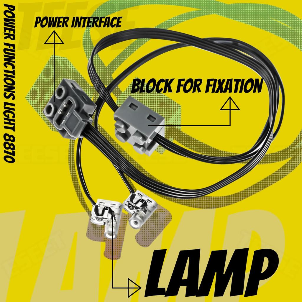 TEESE 50-Piece Technic Electric Motor Set with Box Extension Cable, Gear Axle Universal Joint, Compatible with LEGO Technic Parts