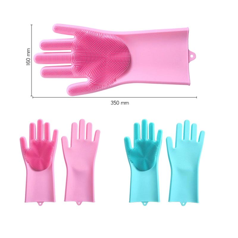 Pet Grooming Cleaning Gloves Dog Cat Bathing Glove Anti-scratch Anti-bite Pet Bath Gloves Soft Silicone Hand Protection Tool