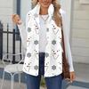 Women's Checked Print Fashionable And Warm Fleece Cardigan Vest Jacket