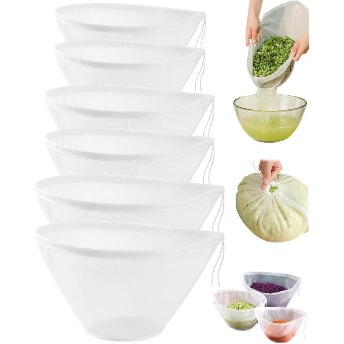 Cheesecloth for Straining, Nut Milk Bag, Organic Cheese Cloths, Reble Fine Mesh Strainers for Almond Milk, Yogurt, Coffee, Cheese making, Juice, and