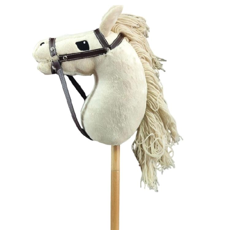Lightweight Wooden Horse Head Stick With Plush Detail Funny Horse Head Accessory For Theater And Family Parties