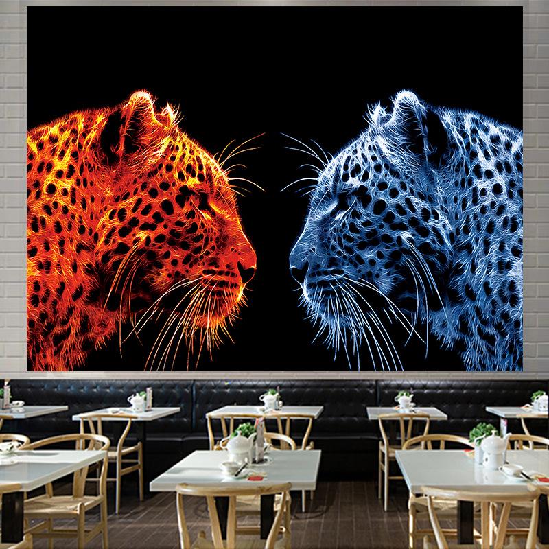 Скандинавский американский лесной тигр, большой гобелен, настенный гобелен с геометрическим рисунком, гобелен в стиле хиппи, домашний декор, эстетическое украшение