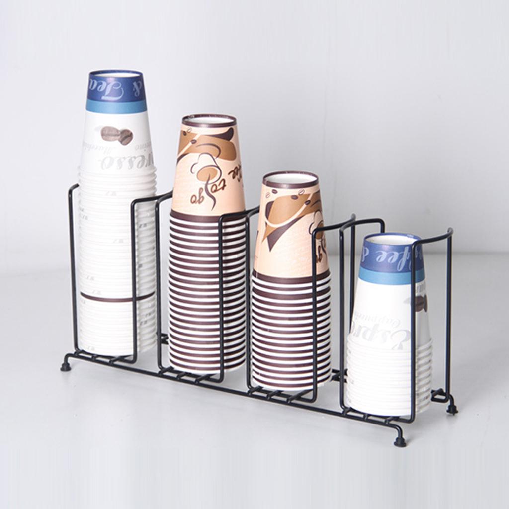 Dispenser 4 Stacks Lid Holder Kitchen Rack Drink Stand 100mm