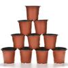 100шт двухцветный пластиковый круглый цветочный горшок терракотовая детская плантатор домашний декор