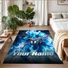 Crystal Velvet Rug Custom Name Text, Soft Non Slip Floor Mat Home DecorLazio FC