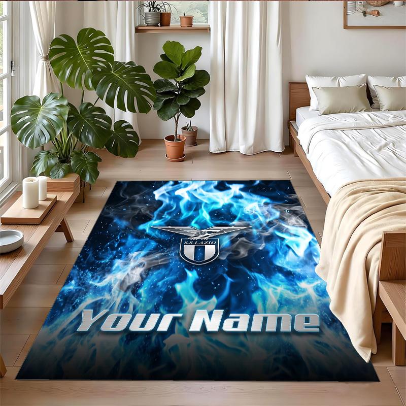 Crystal Velvet Rug Custom Name Text, Soft Non Slip Floor Mat Home DecorLazio FC