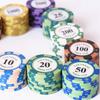 5pcs Poker Chips Casino Coins Multi-denomination Gambling Chips Texas Table Games for Casinos Chips Party Entertainment