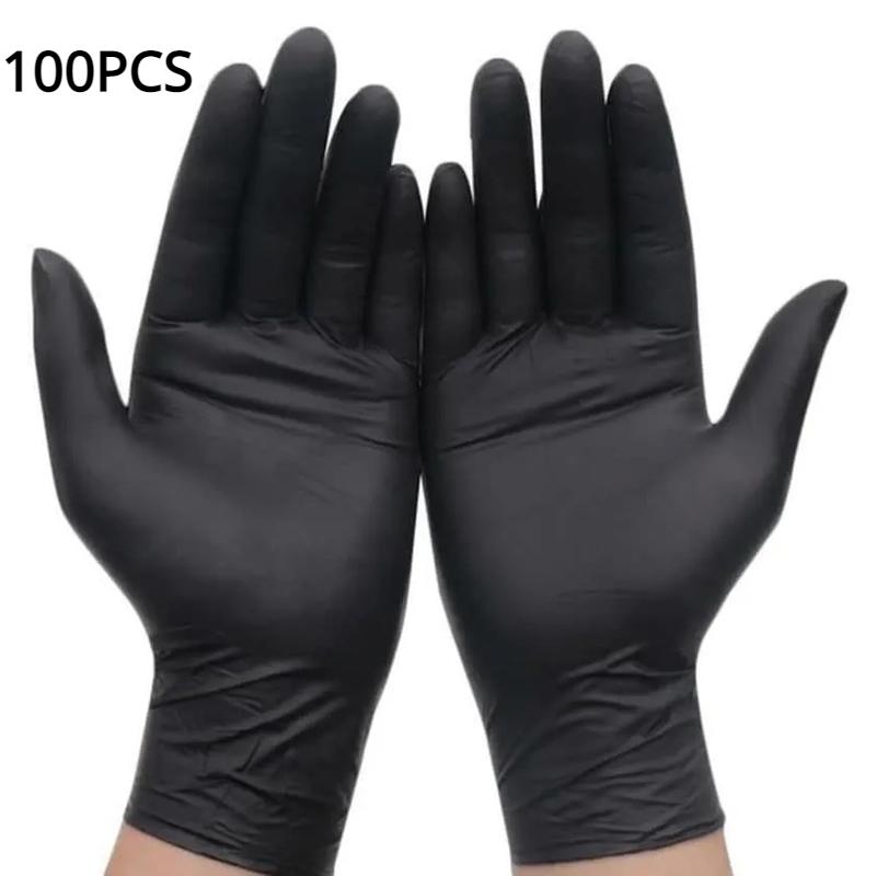 100/50/20PCS Disposable Black Nitrile Gloves For Household Cleaning Work Safety Gardening Gloves Kitchen Tools