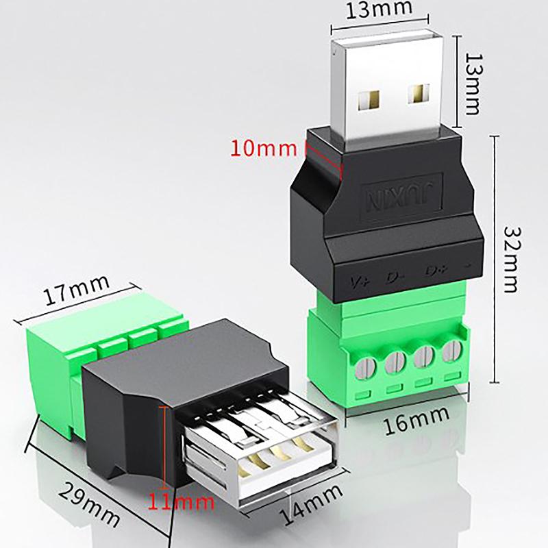 USB-разъем без пайки USB-штекер папа/мама Разъем для мобильного телефона, клавиатуры, мыши USB-штекер