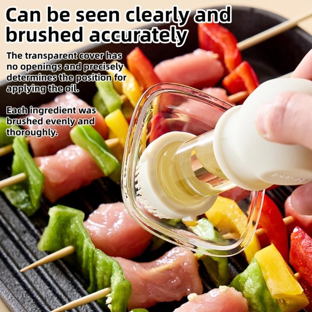 Food Grade 2 in 1 Oil Dispenser Brush 230ml Oil Pot Easy To Clean Oil Bottle Baking