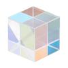 Dichroic Cube Prism Colorful Glass Cube Prism for Physics Teaching Research Decoration Art Education 18x18x18mm
