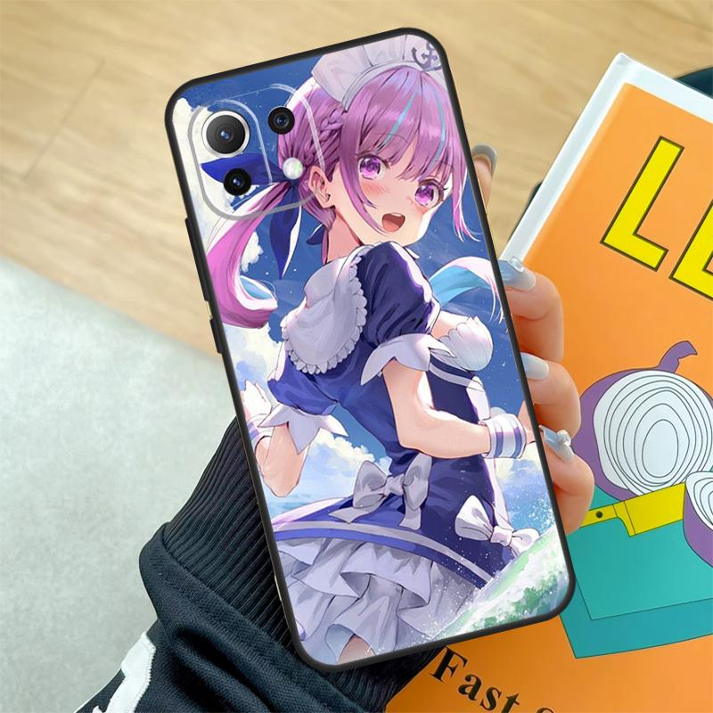 Чехол Minato Aqua Hololive для Xiaomi 15 Ultra 13 14 Pro 11T 12T 13T 14T POCO F5 F6 F7 Pro X3 X5 X6 X7 Pro