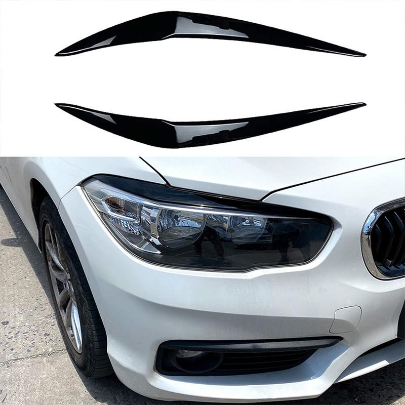 2 шт. Глянцевые черные ABS Накладки на фары в виде злых бровей для BMW 1 серии F20 F21 2015-2019 Наклейки