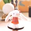 Sweet Cute Bunny Plush Toy Cartoon Stuffed Doll Keychain Bag Pendant Backpack Hanging Decoration Lovely Gifts