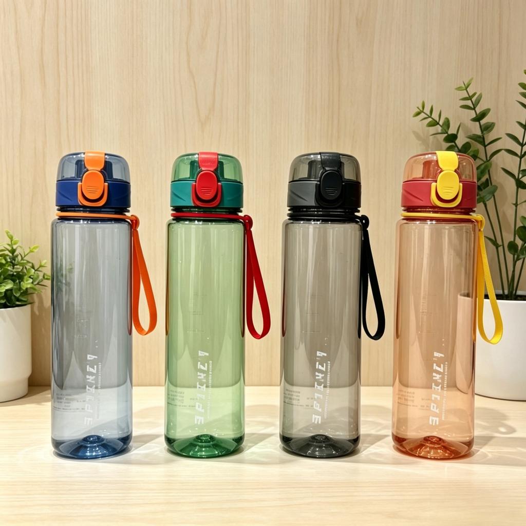 Premium Transparent Home Water Bottle, Leak-proof High Aesthetic Design, Durable Reusable Lightweight Plastic Cup, Ideal for Dai