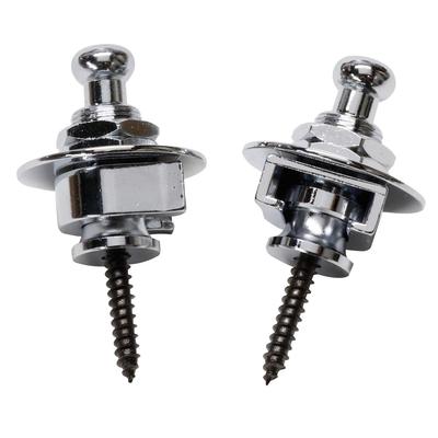 Замки для ремня Parksons Metal Strap Lock Pins для гитары и бас-гитары, Набор из 2 шт., Хром, PSL-700C