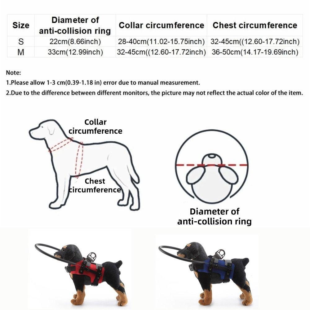 Breathable Blind Dog Safety Bumper Reflective Blind Dog Harness Pet Collision Collar Pet Safety