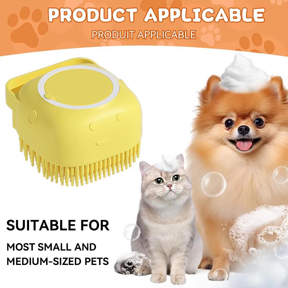 Pet Bath Brush Shampoo Massage Brush Soft Silicone Puppy Cat Comb Pet Dog Cleaning Brush for Dog Cat Shower Grooming Tool