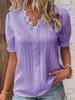 Summer 2025 New Vacation Fashion Cutout Short-sleeved Shirt, Women's Shirt