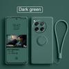 Чехол для OnePlus 12 Чехол Жидкий Силиконовый Кольцо Подставка Телефон Чехол Коке для OnePlus 12 Чехол Противоударный 1+12 Бампер Задняя Крышка Funda