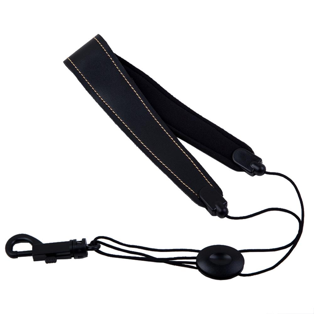 Adjustable Saxophone Sax Leather Nylon Padded Neck Strap with Hook Clasp